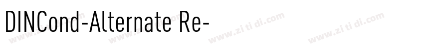 DINCond-Alternate Re字体转换